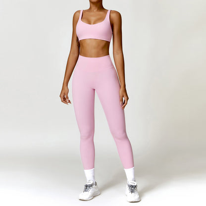 Women's 2PCS Yoga Tracksuit with Leggings and Crop Top Elegance Lifestyle
