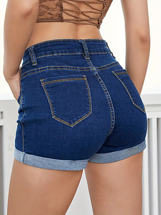 Women's High-Waist Denim Shorts Shevorra