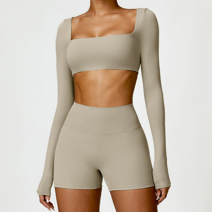 Women's 2PCS Yoga Tracksuit with Leggings and Crop Top Elegance Lifestyle