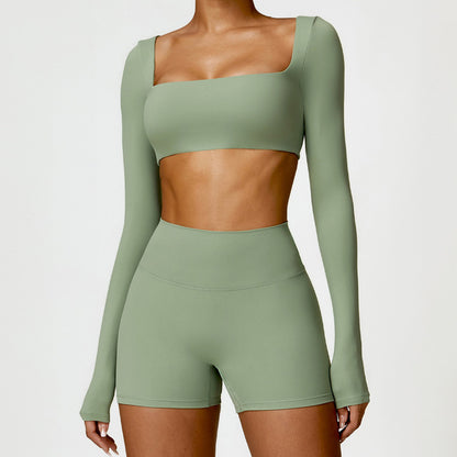Women's 2PCS Yoga Tracksuit with Leggings and Crop Top Elegance Lifestyle