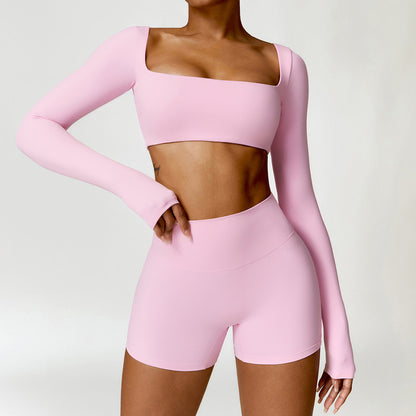 Women's 2PCS Yoga Tracksuit with Leggings and Crop Top Elegance Lifestyle