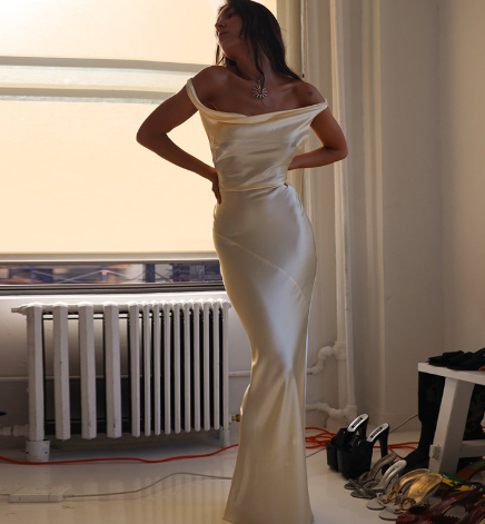 Satin Backless Slip Maxi Dress Shevorra