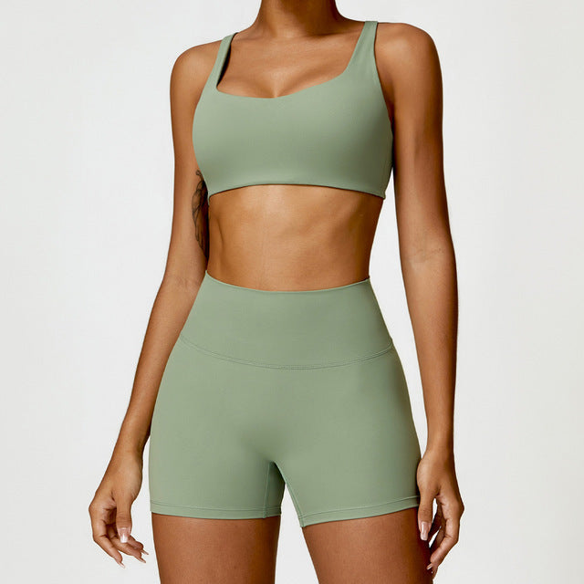 Women's 2PCS Yoga Tracksuit with Leggings and Crop Top Elegance Lifestyle