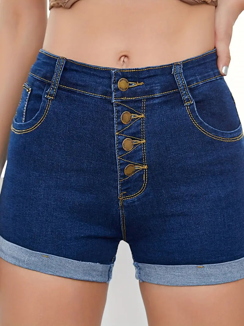 Women's High-Waist Denim Shorts Shevorra