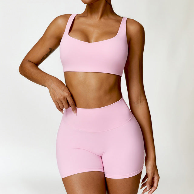 Women's 2PCS Yoga Tracksuit with Leggings and Crop Top Elegance Lifestyle