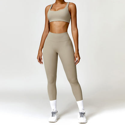 Women's 2PCS Yoga Tracksuit with Leggings and Crop Top Elegance Lifestyle