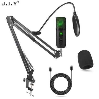 USB Noise Canceling Microphone Set for Recording & Gaming Elegance Lifestyle