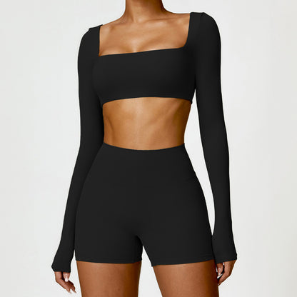 Women's 2PCS Yoga Tracksuit with Leggings and Crop Top Elegance Lifestyle