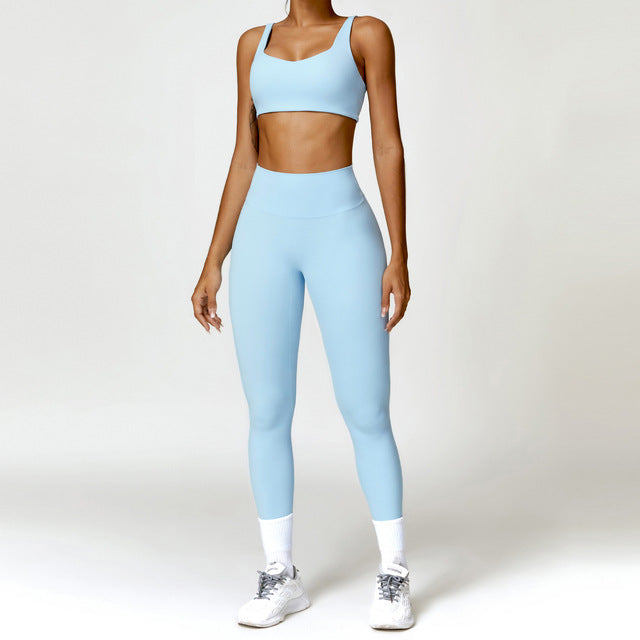 Women's 2PCS Yoga Tracksuit with Leggings and Crop Top Elegance Lifestyle