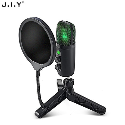 USB Noise Canceling Microphone Set for Recording & Gaming Elegance Lifestyle