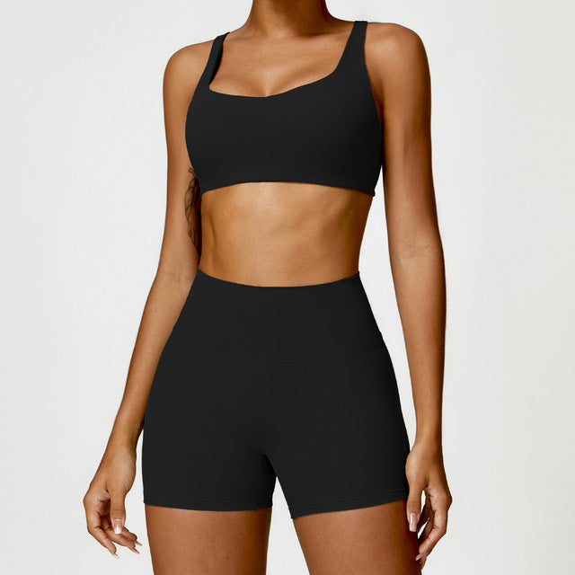 Women's 2PCS Yoga Tracksuit with Leggings and Crop Top Elegance Lifestyle